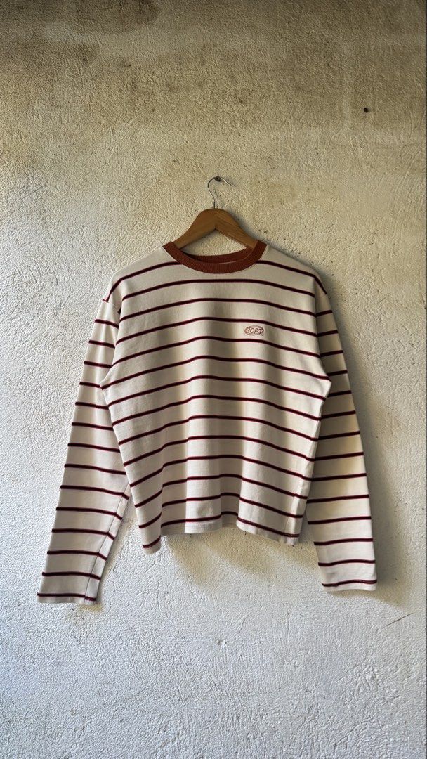 SCULPTOR Stripe longsleeve (Category: Longsleeves) located in Lipa City. Submitted by scrap.threads (Listing ID 1469465418, Image 1). Description: Item: SCULPTOR Stripe L/S Price: 450 Dimes: Width - 22 Length - 23 Issue: none Lipa City Ship via J&T (Shouldered by buyer) Payment via Gcash ***Notice*** Color may vary due to lighting. Payment first. Item/s are thrifted or used condition unless stated otherwise. Please manage your expectation.