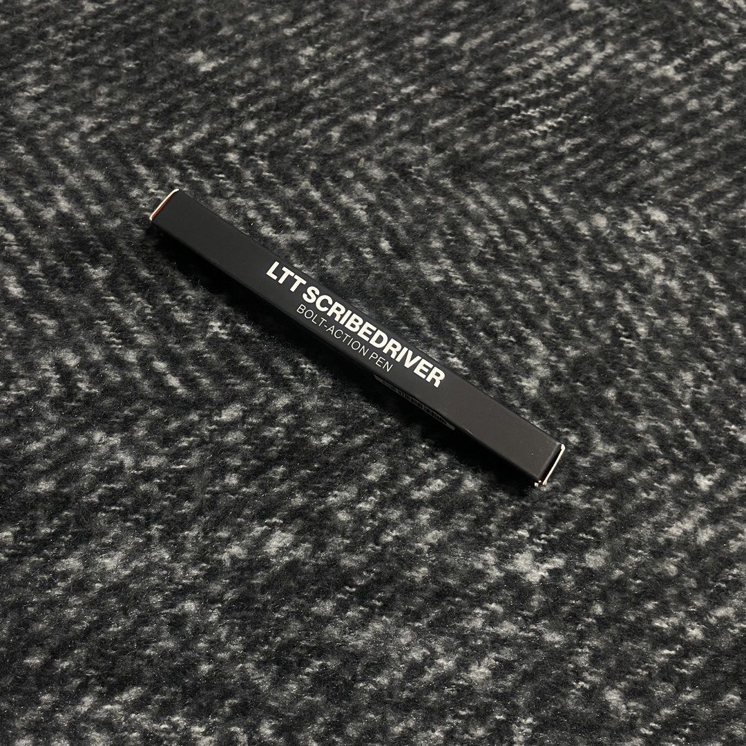 [SEALED] LTT Scribwdriver Bolt-Action Pen (Black) by Linus Tech Tips / LTT Store (Category: Computer Parts) located in Cavite. Submitted by jjcollectivefinds (Listing ID 1469407566, Image 1). Description: [₱1,499] LTT Scribwdriver Bolt-Action Pen (Black) by Linus Tech Tips / LTT Store Brand New. Sealed. #LTTstore #LinusTechTips #Scribwdriver #EDCPen #BoltActionPen.