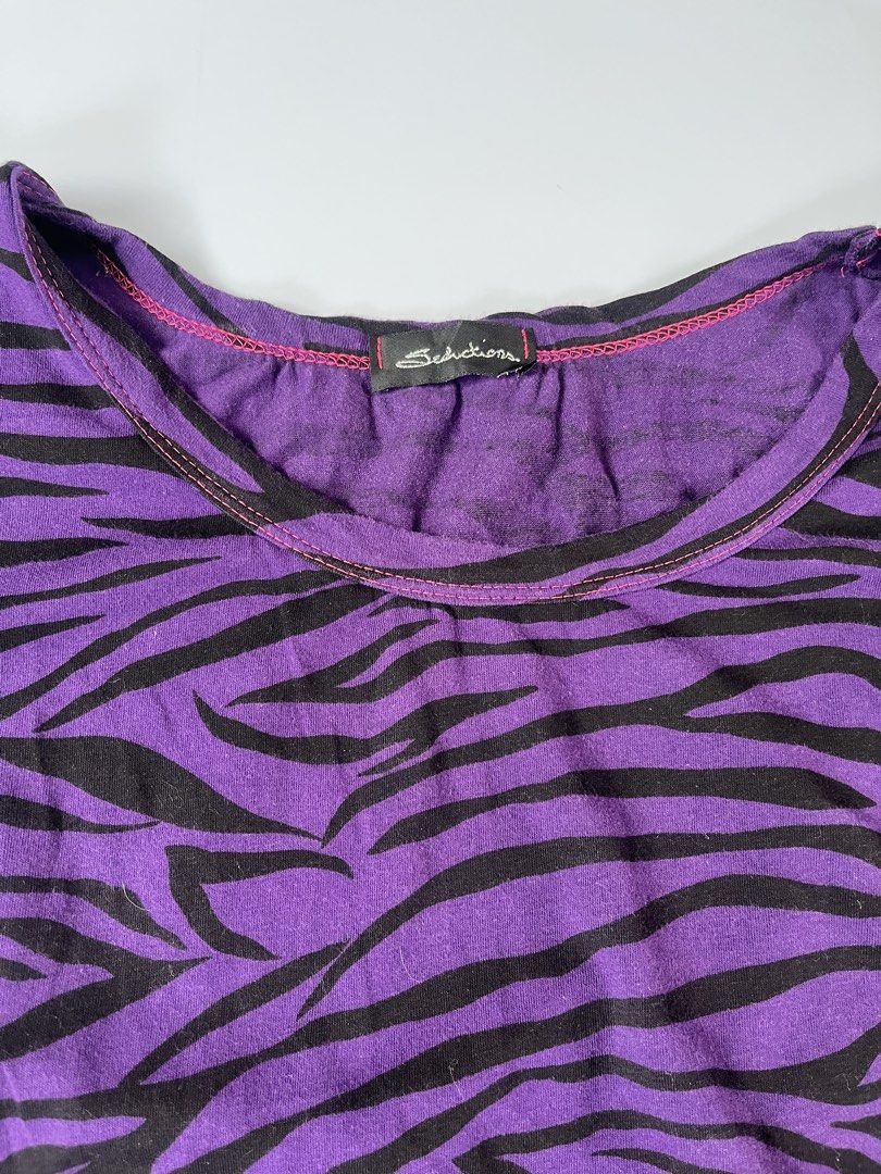Seduction Zebra Print Top [TAGS: Alt, Grunge, Gyaru, Y2k], Women's ...