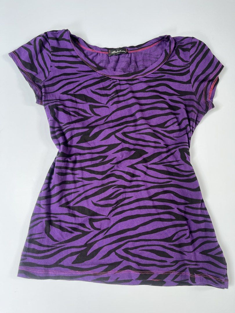 Seduction Zebra Print Top [TAGS: Alt, Grunge, Gyaru, Y2k], Women's ...