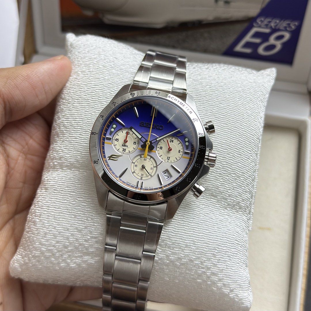 Seiko × Yamagata Shinkansen E8 Series “Tsubasa” (Category: Men's Watches) located in Manila. Submitted by geraaardtorres (Listing ID 1469561656, Image 2). Description: Brand New Seiko × Yamagata Shinkansen E8 Series “Tsubasa” Debut Commemorative Limited Edition Ref: 51368 Limited to 5,000 Pieces Worldwide Specifications: ‣ Seiko Quartz Chronograph Movement ‣ 39.8mm Stainless Steel Case ‣ 12.8mm Thickness | 47.0mm Lug-to-Lug ‣ Dial Inspired by the