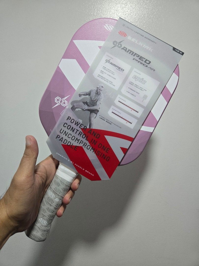 Selkirk Amped Pro Air Winter Berry (Category: Racket and Ball Sports) located in Quezon City. Submitted by bossjec (Listing ID 1469563258, Image 1). Description: For Sale for only 7,000pesos 100% Brandnew Original from Selkirk Official Site With E-receipt and warranty from Selkirk Moneyback Guarantee if fake **SELKIRK Amped Pro Air** ( Winter-Berry ) Wide body Premium Paddle from SELKIRK Almost Sold out here in ph ❌️Original Price - 200dollars/12