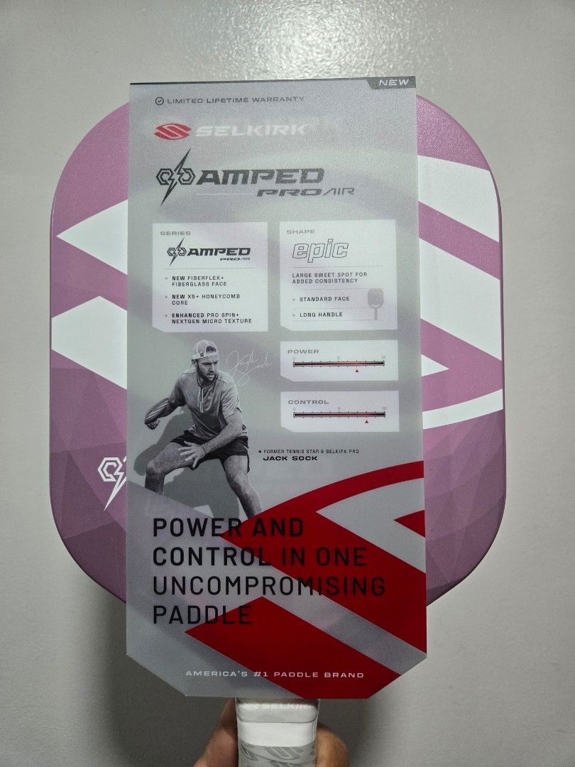 Selkirk Amped Pro Air Winter Berry (Category: Racket and Ball Sports) located in Quezon City. Submitted by bossjec (Listing ID 1469563258, Image 3). Description: For Sale for only 7,000pesos 100% Brandnew Original from Selkirk Official Site With E-receipt and warranty from Selkirk Moneyback Guarantee if fake **SELKIRK Amped Pro Air** ( Winter-Berry ) Wide body Premium Paddle from SELKIRK Almost Sold out here in ph ❌️Original Price - 200dollars/12
