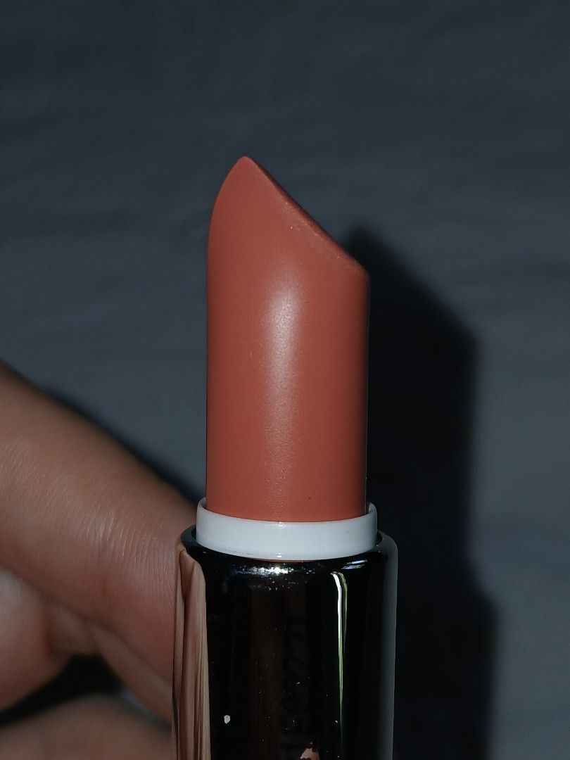 SHEGLAM Lipstick Magical D-light (Category: Makeup) located in Paranaque City. Submitted by thepennydreadful (Listing ID 1469447408, Image 3). Description: - Brand: SHEGLAM - Shade: Lovely peach nude (versatile everyday color) - Finish: Smooth satin - Packaging: Stylish metallic silver diamond-patterned case - Condition: Swatched once to check color, otherwise untouched - Perfect for quick touch-ups on the go.