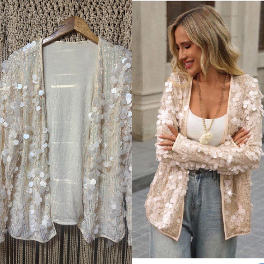 shein fully sequined event blazer (Category: Coats, Jackets and Outerwear) located in Cavite. Submitted by bambimay30 (Listing ID 1469398387, Image 1). Description: fit up to xl.