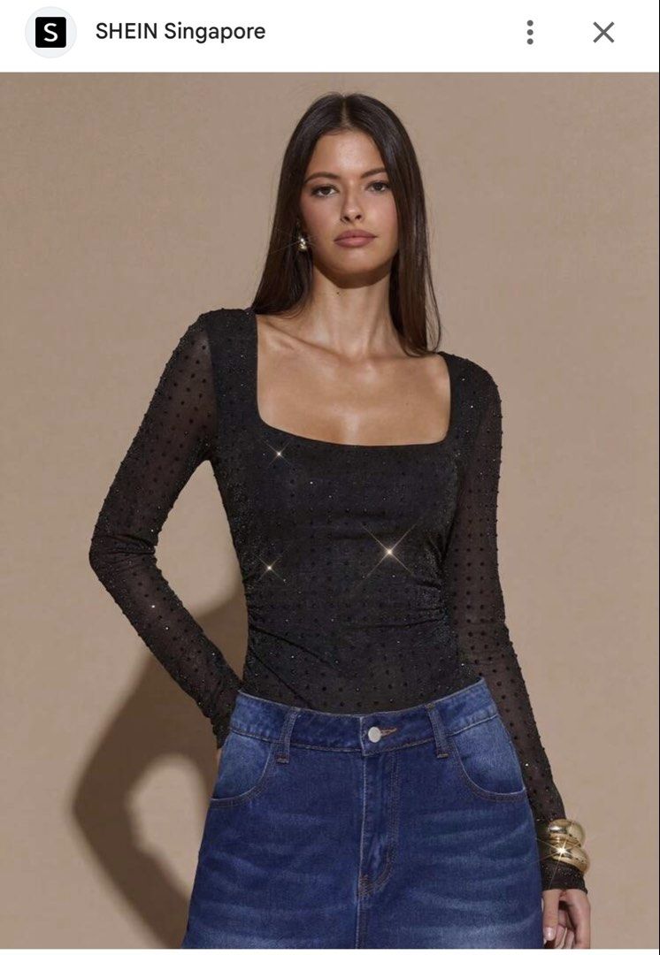shein super stretch glittery plus size bodysuit (Category: Others Tops) located in Cavite. Submitted by bambimay30 (Listing ID 1469403375, Image 2). Description: available 2xl 3-xl 4xl.