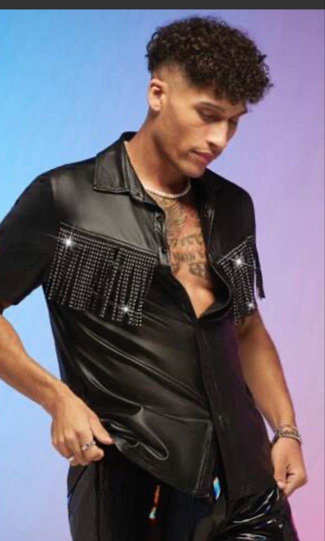 shein unisex button down leather event top (Category: Others Tops) located in Cavite. Submitted by bambimay30 (Listing ID 1469398276, Image 3). Description: .