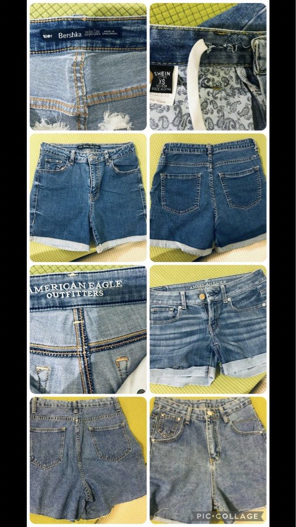 Shorts: Bundle 9pcs assorted shorts for only 350 (Category: Shorts) located in Manila. Submitted by freecat.21c0ee (Listing ID 1469419476, Image 3). Description: Bundle assorted shorts size 26-27-28 no issue. nag bawas lang po sa cabinet super dami na. murang mura na po yan mga sissy co. ☺️ no issue po ang mga item👌🏼.