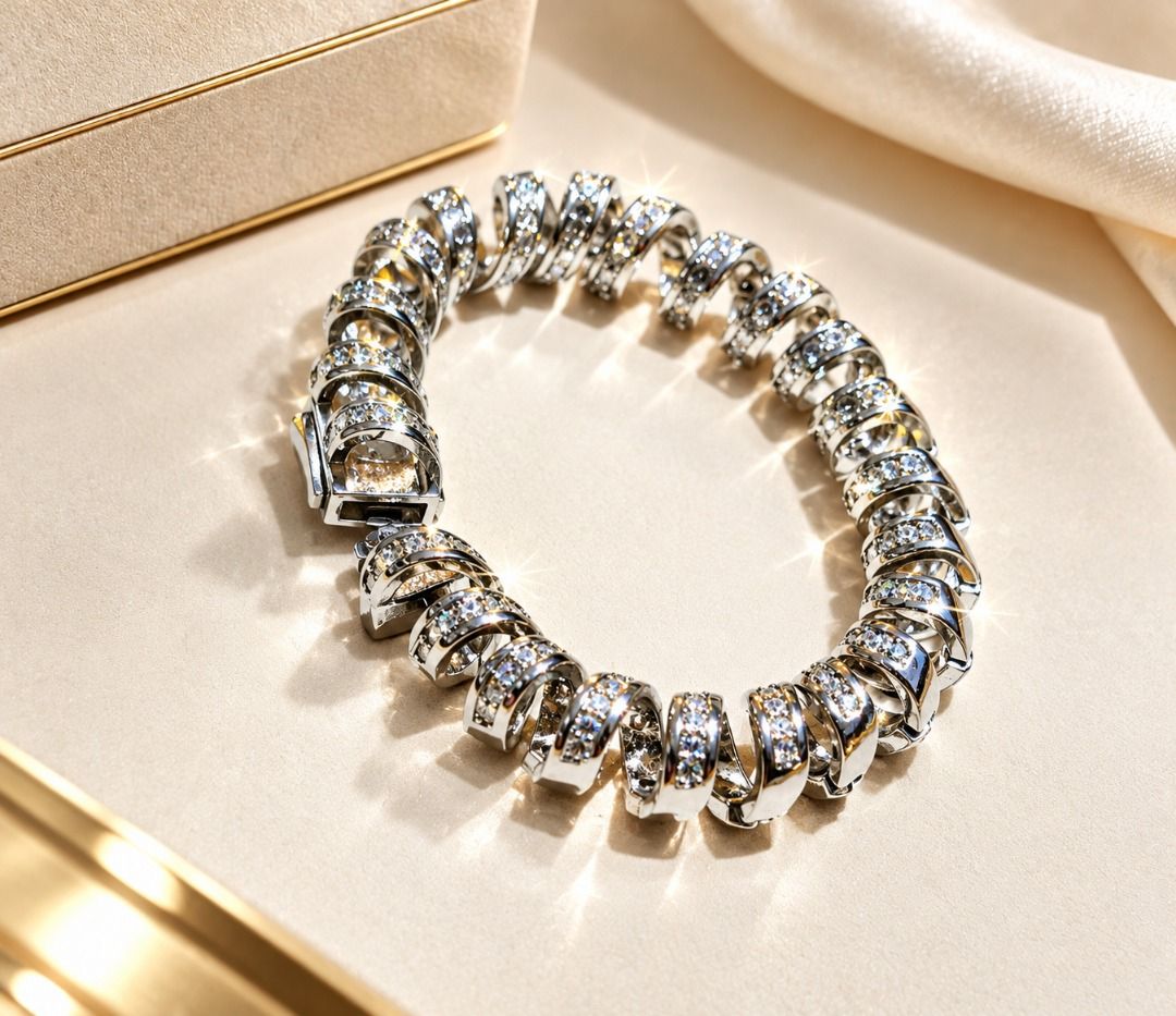 Silver Phone Line Bracelet 16 cm (Category: Body Jewelry) located in Taguig. Submitted by realmshop (Listing ID 1469421997, Image 2). Description: Material: Copper Length: 16.5 cm 1. Mode of Payment: BPI, GCASH, Maribank. Let us know your preferred payment method so we can provide the corresponding QR code. Please send your proof of payment after completing the transaction and allow us time to verify it. 2. Mode of Deliveries: Lalamove or Grab - 