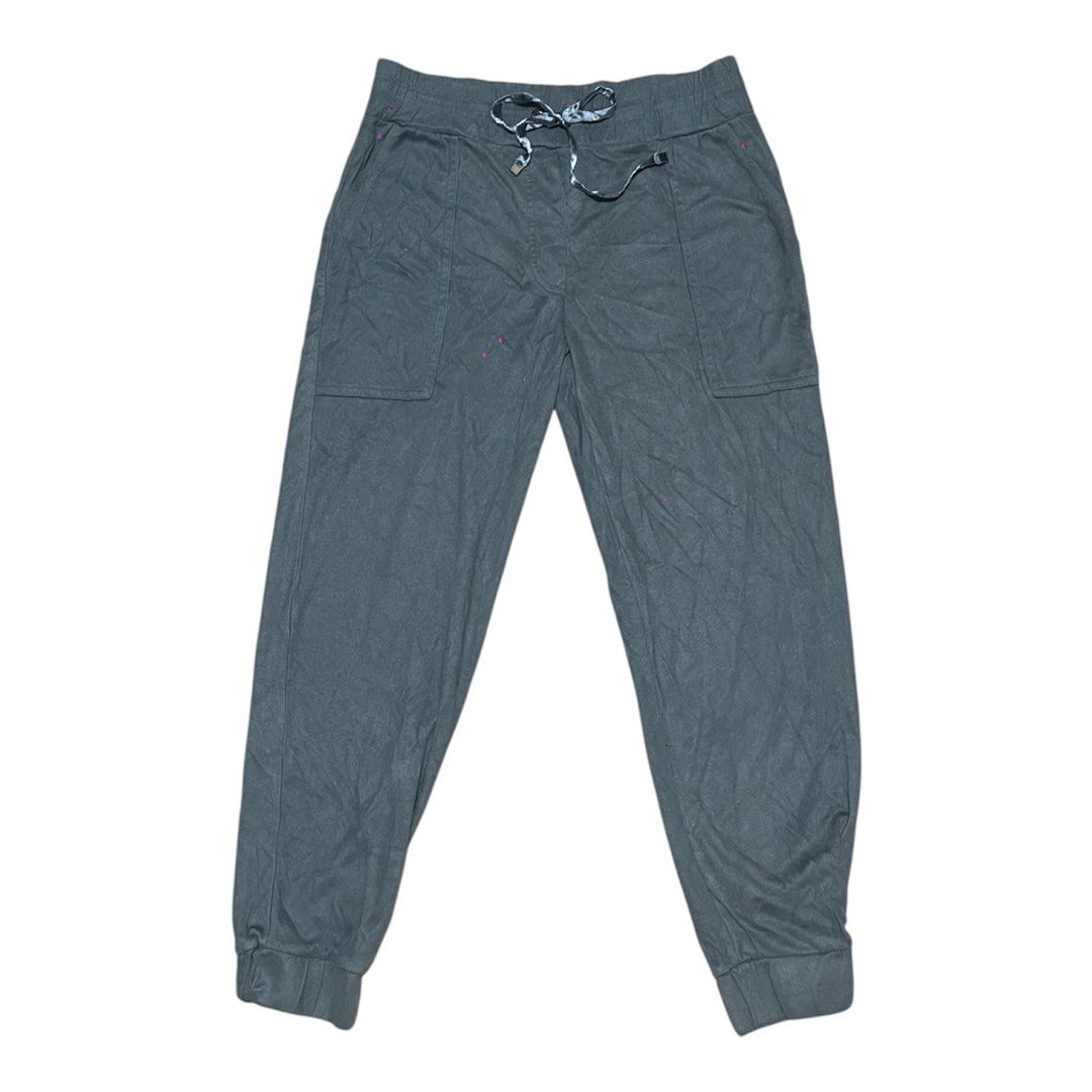 Slate Grey Utility Jogger Pants with Drawstring - Casual Lounge (Category: Other Bottoms) located in Baguio. Submitted by find_found001 (Listing ID 1469543840, Image 1). Description: Style: Jogger pants / Lounge pants · Color: Slate Grey / Charcoal · Features: Elastic waist, patterned drawstring, front pockets, tapered leg with cuffed ankles. · Condition: Pre-owned. Please note: Scattered small pink marks/speckles..
