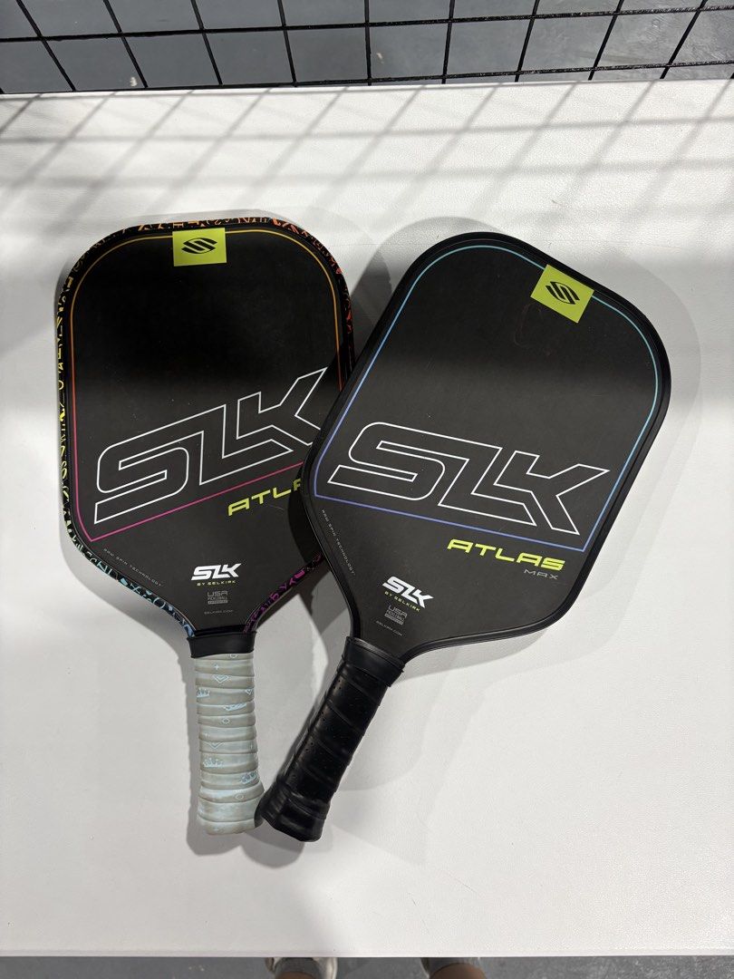 SLK Atlas Max Pickleball Paddle Bundle (Category: Racket and Ball Sports) located in Talisay. Submitted by popol0914 (Listing ID 1469411381, Image 2). Description: Selling my Selkirk Atlas Max bundle. First paddle has edge tape and overgrip. Used for 1 month only. Second paddle has no edge tape and overgrip. Used 4 times only. Only needs cleaning. No time to clean. Comes with a bag and 2 authentic Selkirk Indoor Balls. Bought from Amazon. RFS: al