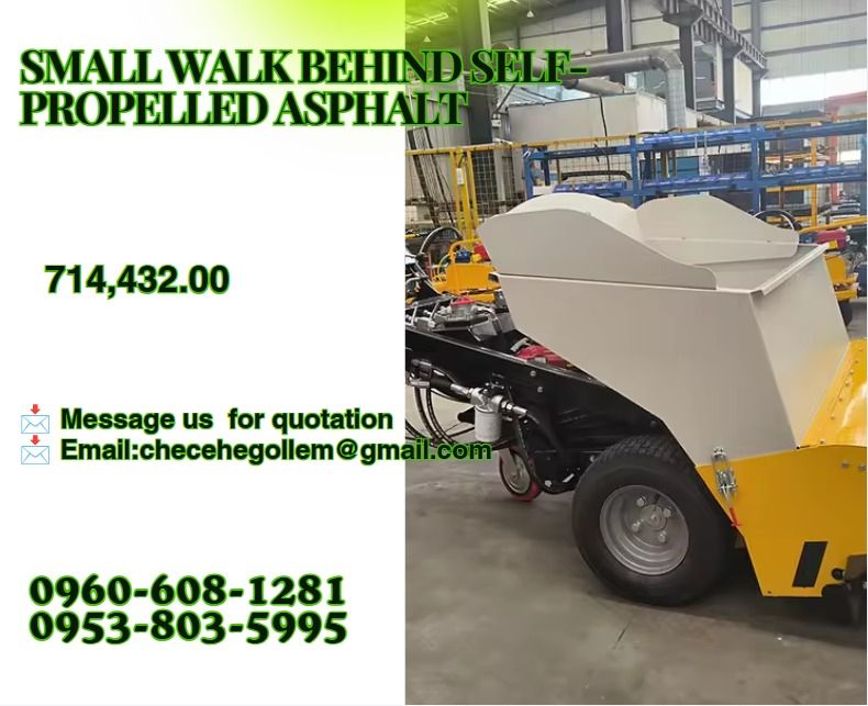 Small Walk Behind Self-Propelled Asphalt (Category: Everything Else Others) located in Caloocan City. Submitted by francineja42756 (Listing ID 1469415861, Image 1). Description: ●With Honda™ GXV160 Gasoline engine ●With Independently developed mechanical drive axle ●With Danfoss™ /PWG™ variable pump ●With China motor ●Size: 1690x1000x1150mm ●Load Capacity: 530kgs ●Self weight: 260kgs .