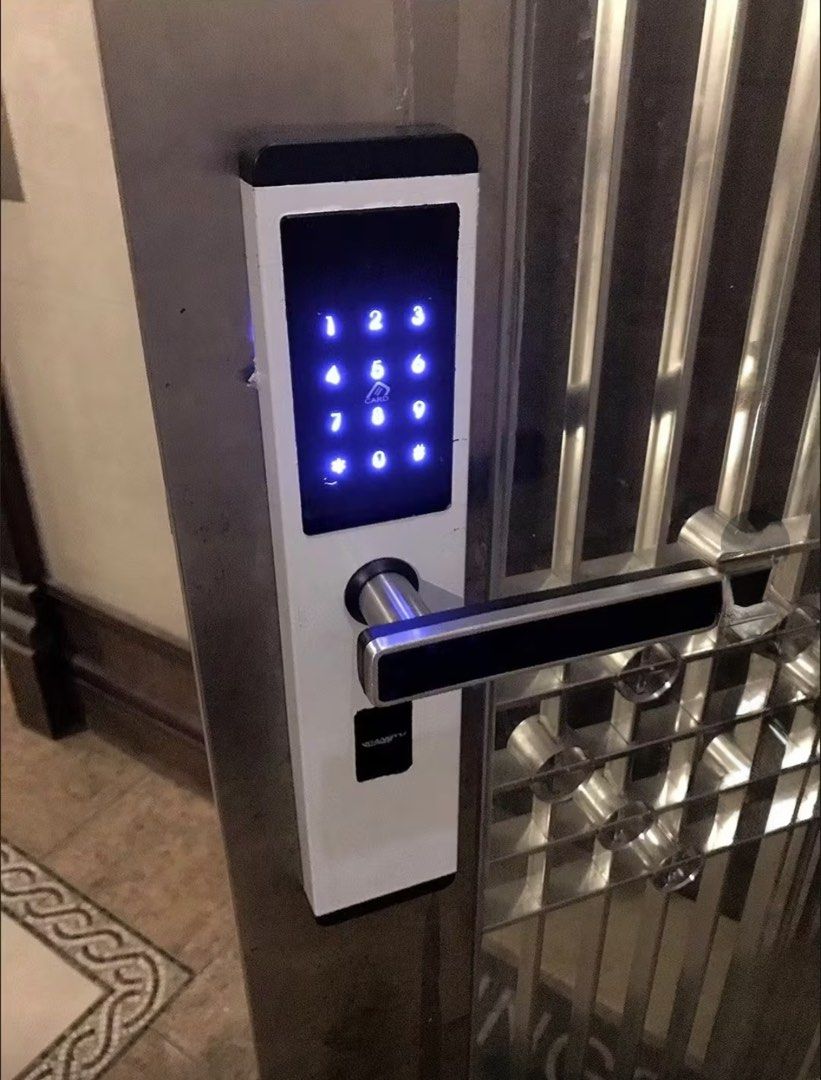 Offline Password Protection Smart Door Lock Stainless Steel Password Swipe Card Hotel Apartment ...
