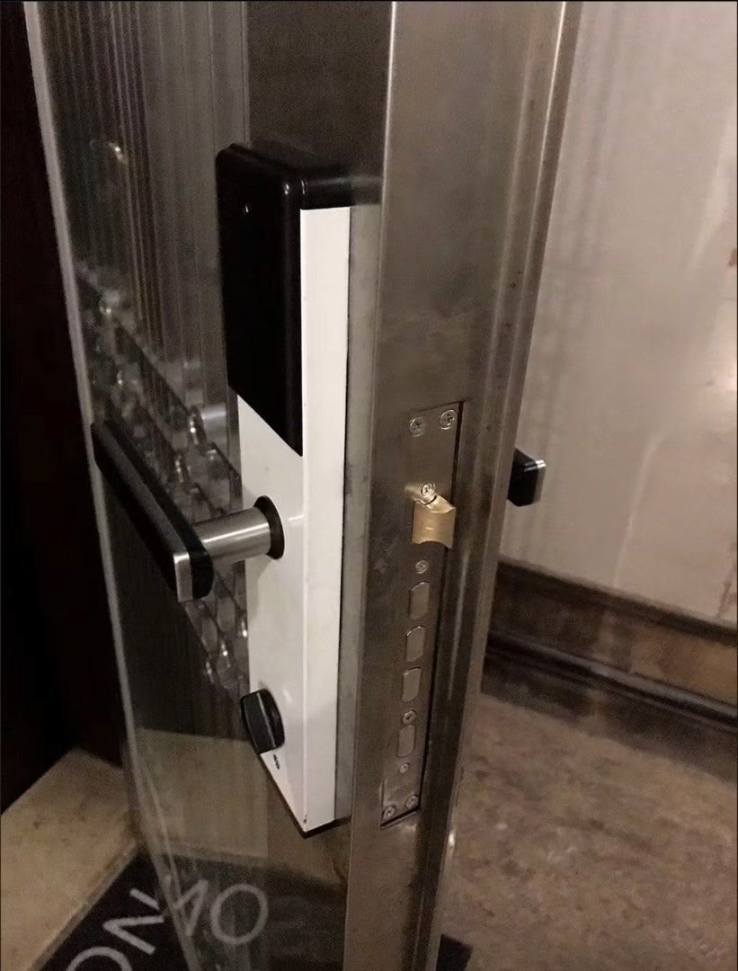 Offline Password Protection Smart Door Lock Stainless Steel Password Swipe Card Hotel Apartment ...