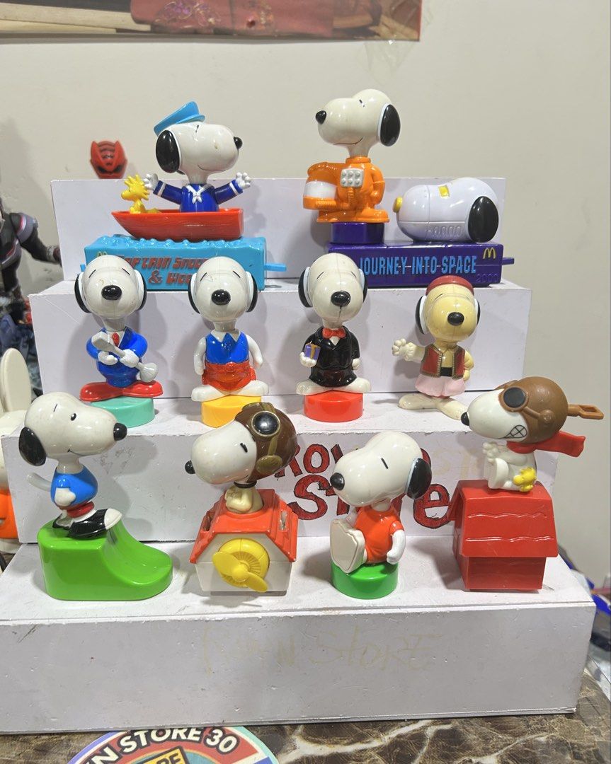 snoopy collectible figures (Category: Figurines & Statues) located in Caloocan City. Submitted by rovynstore30 (Listing ID 1469537491, Image 1). Description: snoopy collectible figure 8 pcs. ufs made for mcdo 2pcs. peanuts ufs take all 10 pcs. 620 pesos only! good for collection 1st to pay via gcash as is, what you see is what you get mod: lalamove, spx or 🍊checkout *crossposted #rovynstore.