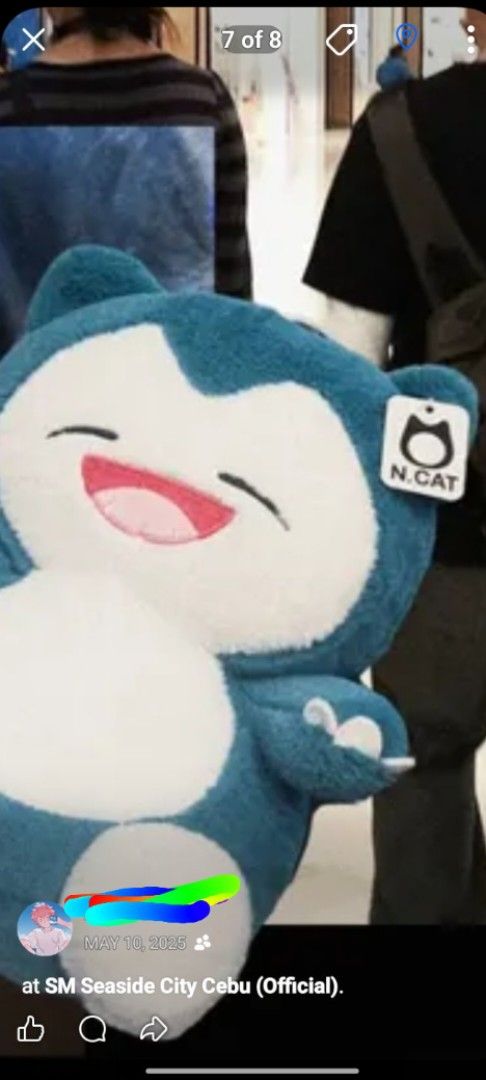 Snorlax Pokemon Plushie (Category: Plushies & Soft Toys) located in Cebu City. Submitted by nayuyuun (Listing ID 1469457951, Image 3). Description: ‼️PLEASE READ THE ENTIRE DESCRIPTION ‼️ 🐾 | ABOUT THE PLUSHIE: • Fluffy and huggable! Perfect as a gift for snorlax lovers! (⁠ ⁠◜⁠‿⁠◝⁠ ⁠)⁠♡ • His size is similar to miniso plushies like the small penguin! (Kindly send a message for inquiries!) • Has only been kept as a display on my desk because he's