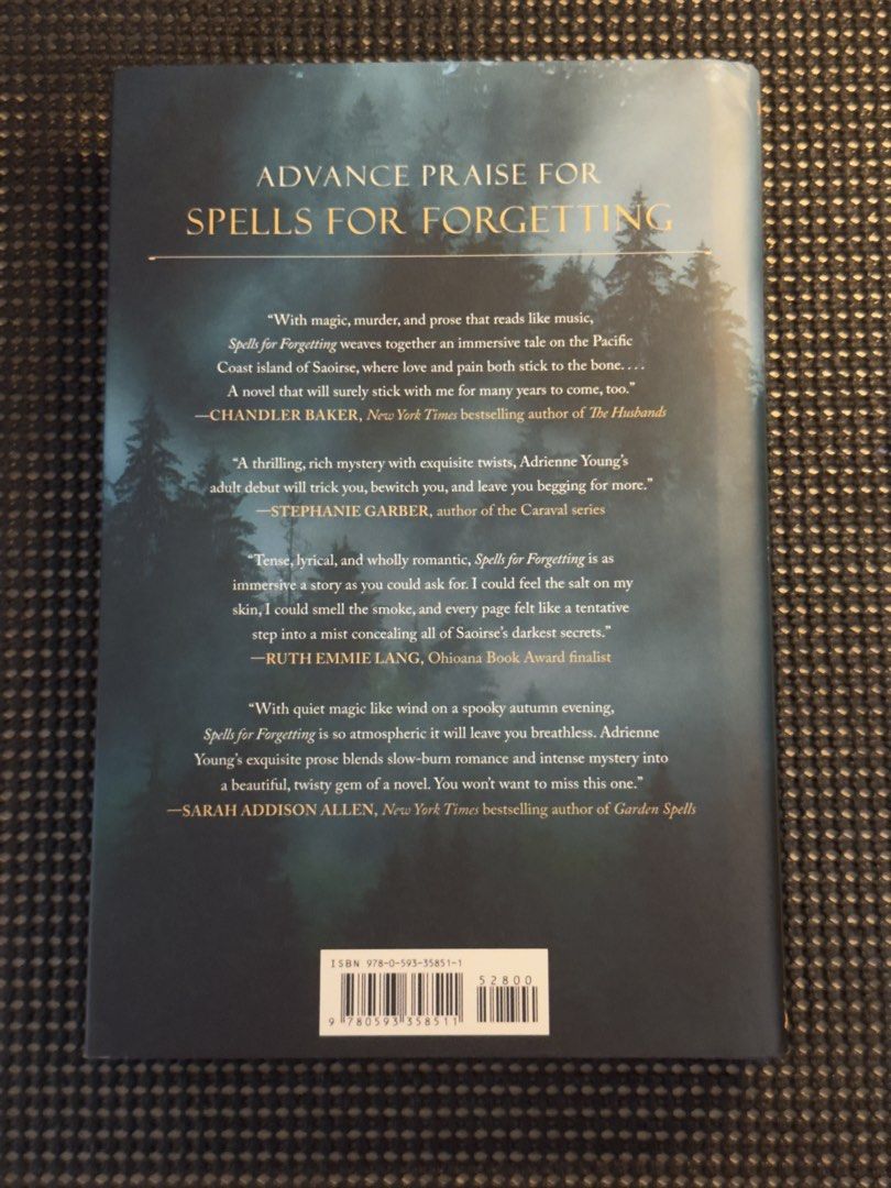 spells for forgetting by adrienne young (hardcover) (Category: Storybooks) located in Santa Rosa. Submitted by nixenoir (Listing ID 1469418790, Image 2). Description: 📍LOC: SANTA ROSA, LAGUNA 🎀 kindly inquire first if you’re claiming the item ^^ 🎀 hi fellow readers! i'm decluttering because i am currently in need of college funds. 🎀 these have never been read || stored in shelves ⋅˚₊ ‧₊˚ ⋅౨ৎ FEATURED: SPELLS FOR FORGETTING BY ADRIENNE YOUNG (