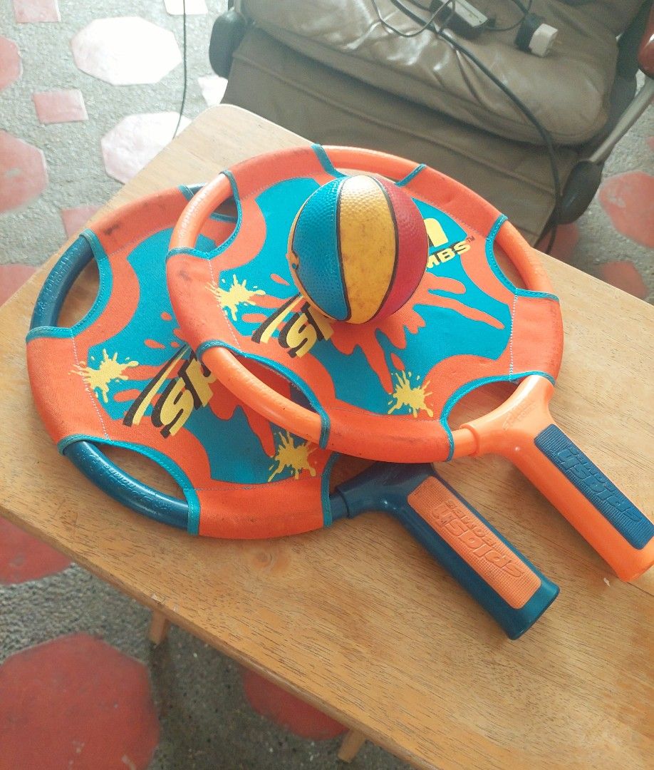 Splash Bombs, Water Paddle Set (Category: Action & Battle Toys) located in Quezon City. Submitted by donjie (Listing ID 1469413027, Image 3). Description: Splash Bombs For Pool or Beach use 2 Paddles 1 Ball issue: Original Splash Bombs Ball, not available.