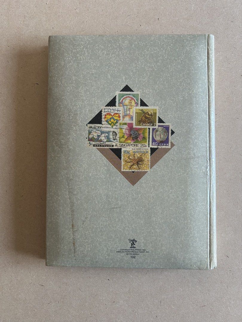 Stamp Album (Category: Stamps & Prints) located in Binan City. Submitted by impulsebuyer12 (Listing ID 1469457811, Image 2). Description: Size 9.5 “ x 6” 16 pages Slightly used but kept in storage Signs of brown stains in some of the pages.