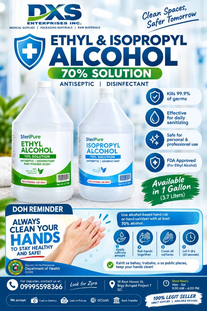 STERIPURE ALCOHOL 1 GALLON (Category: Medical Supplies & Tools) located in Quezon City. Submitted by staffmarke01383 (Listing ID 1469441404, Image 1). Description: .
