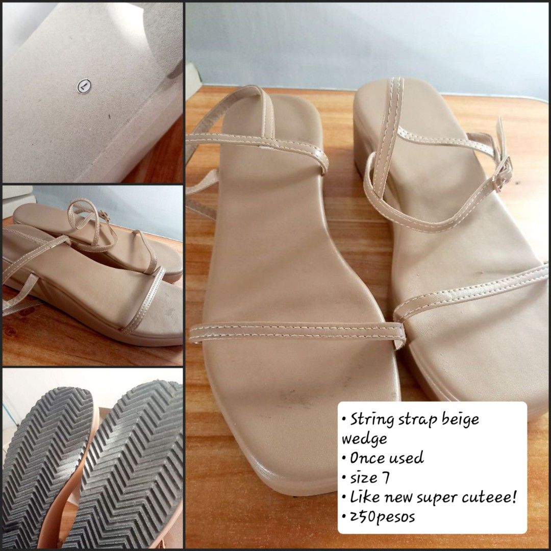 Sting sandals beige wedge (Category: Wedges) located in Taguig. Submitted by stacyayasam (Listing ID 1469438368, Image 1). Description: 👻 HALLOWEEN OUTFITS FOR SALE 👻 📌 PICK UP OR LALAMOVE, JNT 📍 Faculty, Sta ana Taguig #halloweencostumeforsale #halloweencostume #forsale #fairydress #monsterhigh #kuromi #whitedress #snowwhitedress #princessdress #staanataguig.