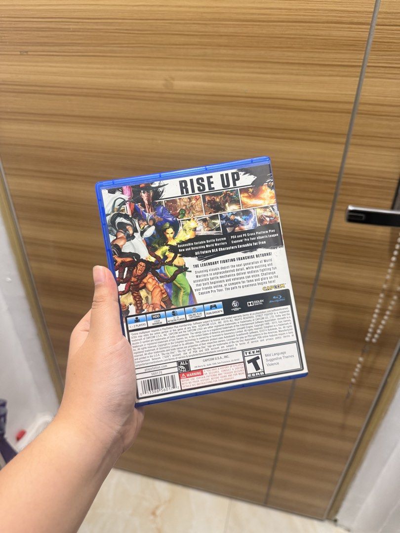 Street Fighter V PS4 Game Disc (Category: PlayStation) located in Manila. Submitted by fcssye (Listing ID 1469445452, Image 3). Description: Street Fighter V for PlayStation 4. Case and disc included. Rated Teen by ESRB. Fully playable on PS4 consoles. Case spine and cover art intact. Great fighting game for local and online multiplayer sessions..