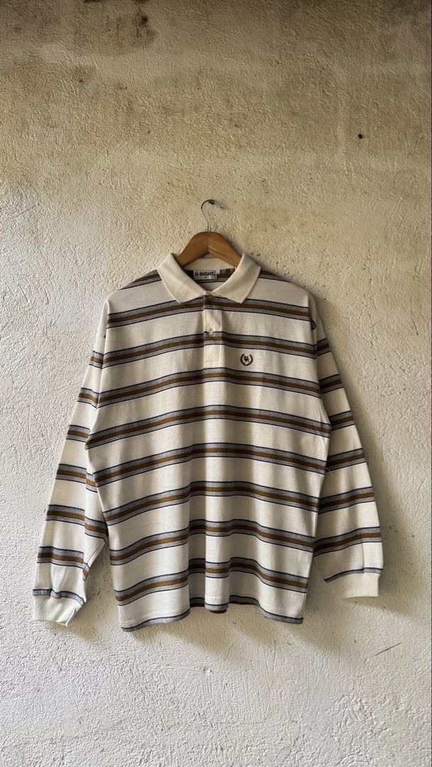 Stripe Polo longsleeve (Category: Tshirts & Polo Shirts ) located in Lipa City. Submitted by scrap.threads (Listing ID 1469478234, Image 1). Description: Item: Stripe Polo L/S Fave 💯 Price: 550 Dimes: Width - 23.5 Length - 26.5 Issue: no issue Lipa City Ship via J&T (Shouldered by buyer) Payment via Gcash ***Notice*** Color may vary due to lighting. Payment first. Item/s are thrifted or used condition unless stated otherwise. Please manage your 