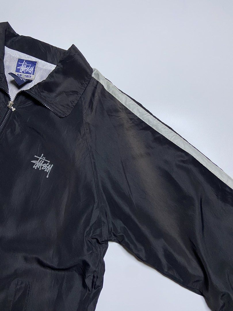 Stussy (Category: Coats, Jackets and Outerwear) located in Cebu City. Submitted by chinocabanit (Listing ID 1469528790, Image 3). Description: 1990s Stussy Sport Track Jacket L - 29 W - 24 Good condition Issue nasa pic lahat Highest offer win Cebu city 📍.