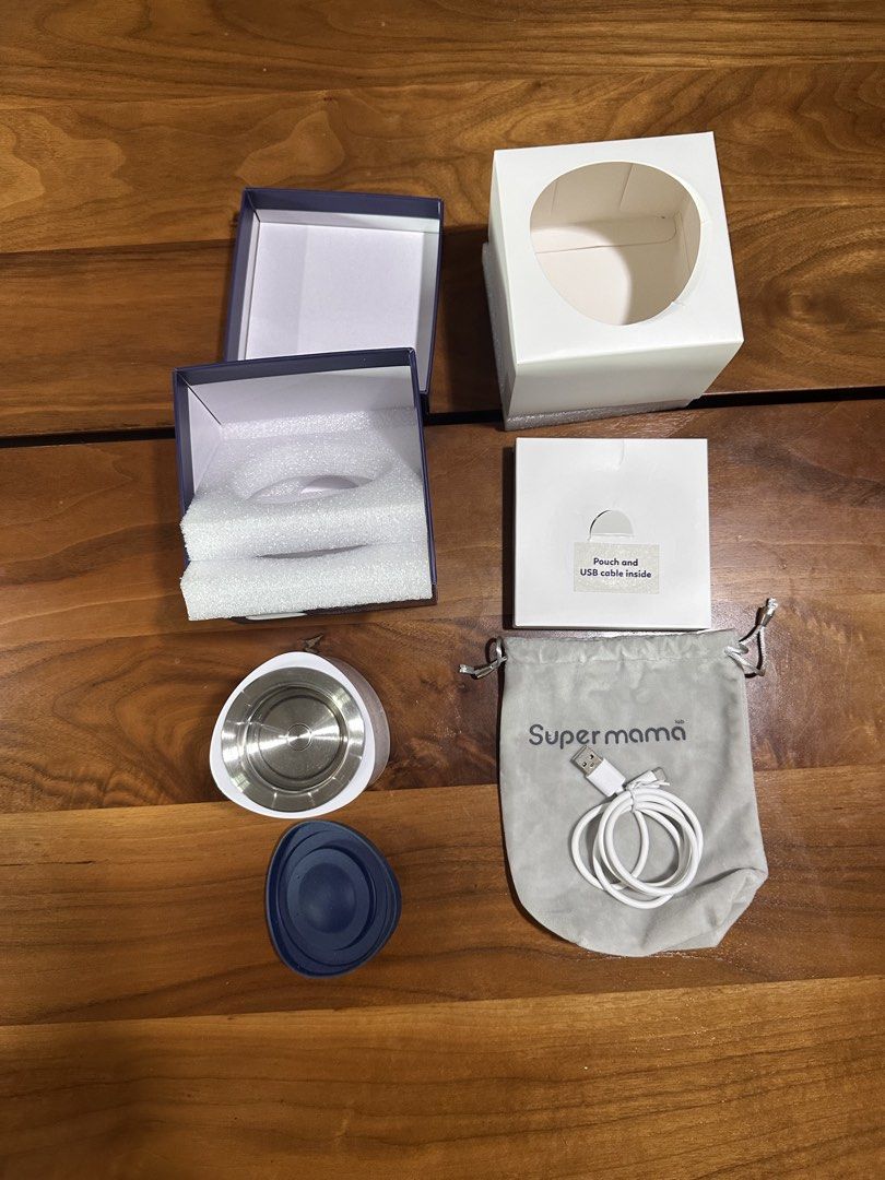 Supermama Lab Portable Milk Warmer 2.0 with Adapters (Category: Breastfeeding & Bottle Feeding) located in Manila. Submitted by zoelion (Listing ID 1469405541, Image 3). Description: Supermama Lab Milk Warmer 2.0 (Like New) - Cordless, wireless design ideal for feeding on-the-go - Convenient USB-C charging - Unboxed only to check contents, never used outdoors - Includes original box and protective storage pouch - Comes with charging cable and ful