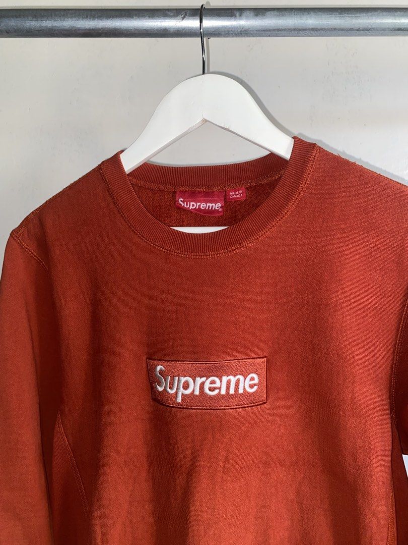 Supreme - Box Logo Crewneck (Category: Tshirts & Polo Shirts ) located in Puerto Princesa. Submitted by something___. (Listing ID 1469444983, Image 3). Description: Supreme - Box Logo Crewneck Tagged Size: Small Length: 26.5 Width: 21 Condition: Excellent Color rate: 9.5 Flaws: None.