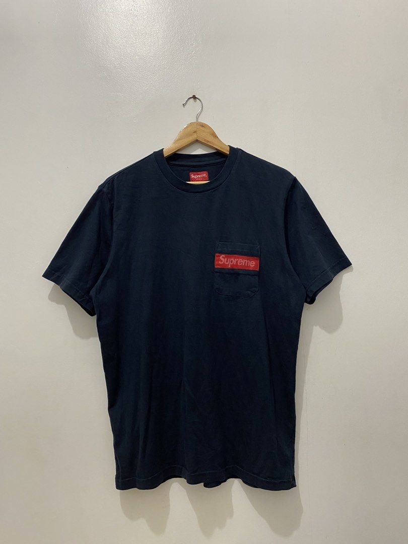 Supreme Pocket Tee (Category: Tshirts & Polo Shirts ) located in Naga. Submitted by jamesserra69599 (Listing ID 1469508231, Image 1). Description: MEDIUM ON TAG 21.5x29 COLOR RATE: 9.3/10 EXCELLENT CONDITION NO ISSUE.