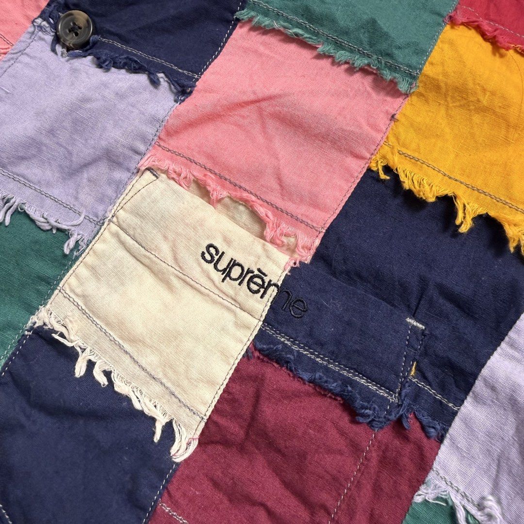 Supreme SS23 Patchwork Cotton Short-Sleeve Shirt (Category: Tshirts & Polo Shirts ) located in Cebu City. Submitted by inukaybyjlf (Listing ID 1469561662, Image 3). Description: Condition: Good as new Issue: No flaws Dimensions: 25x28 Best fit: L-XL Please refer to photos for actual condition .
