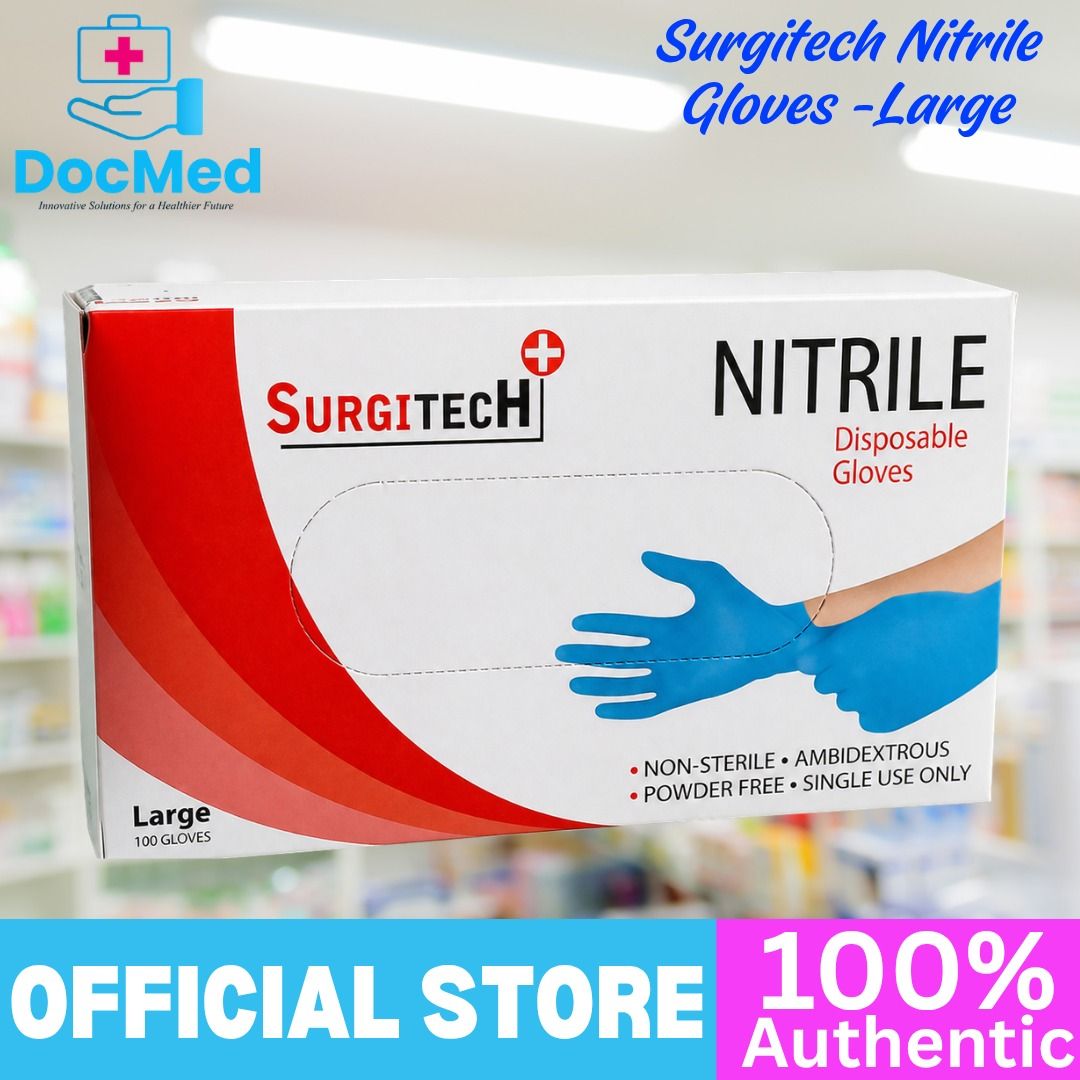 SURGITECH NITRILE GLOVES 100 PCS PER BOX (Category: Medical Supplies & Tools) located in Quezon City. Submitted by staffmarke01383 (Listing ID 1469440374, Image 3). Description: .