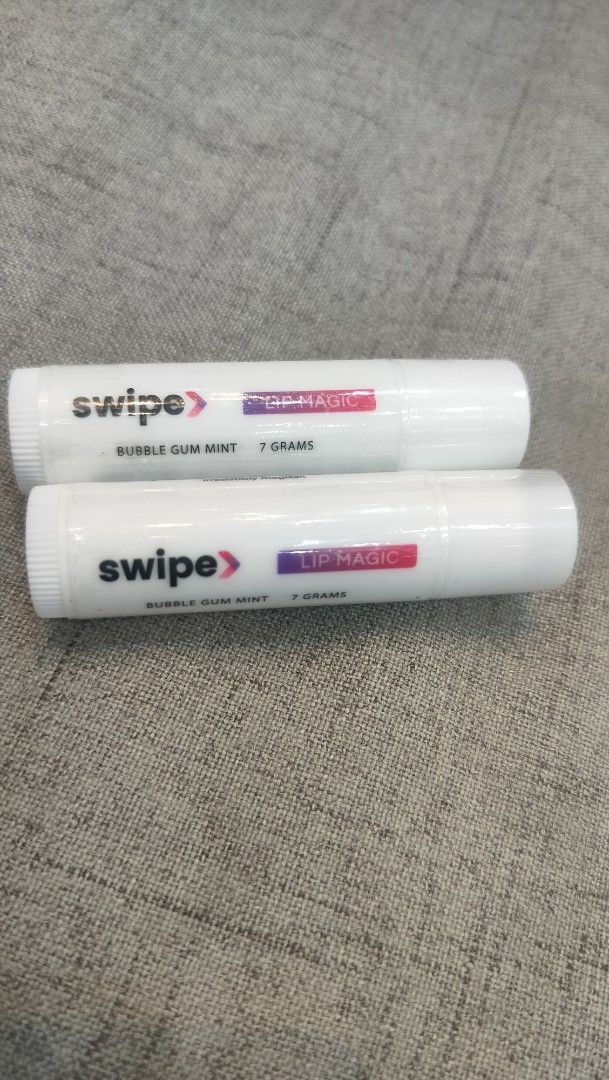Swipe Lip Magic Bubble Gum Mint Lip Balm 7g (Category: Makeup) located in Calamba. Submitted by lovelyfranz (Listing ID 1469435328, Image 1). Description: - Product: Swipe Lip Magic Lip Balm - Flavor: Bubble Gum Mint - Size: 7g per tube - Quantity: Pack of 2 tubes - Condition: Brand new, sealed in original plastic wrapper - Perfect for daily hydration and everyday lip care.