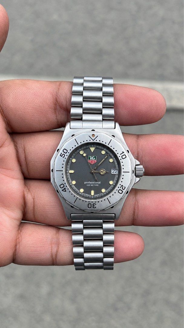 TAG Heuer Professional 3000 “Wolf Grey” mens (Category: Luxury Watches) located in Caloocan City. Submitted by _alennchan (Listing ID 1469530898, Image 1). Description: TAG Heuer Professional 3000 “Wolf Grey” mens - Condition: 9.9/10 - No issue/ Mint condition - Up to 8.5 Wrist Size - Case size approx 37mm - Rotating bezzel - Quartz Movement - Comes with replacement box - Money back if provenfake x10 Inclusions: Inner box, Outer Box, Unit, Manual