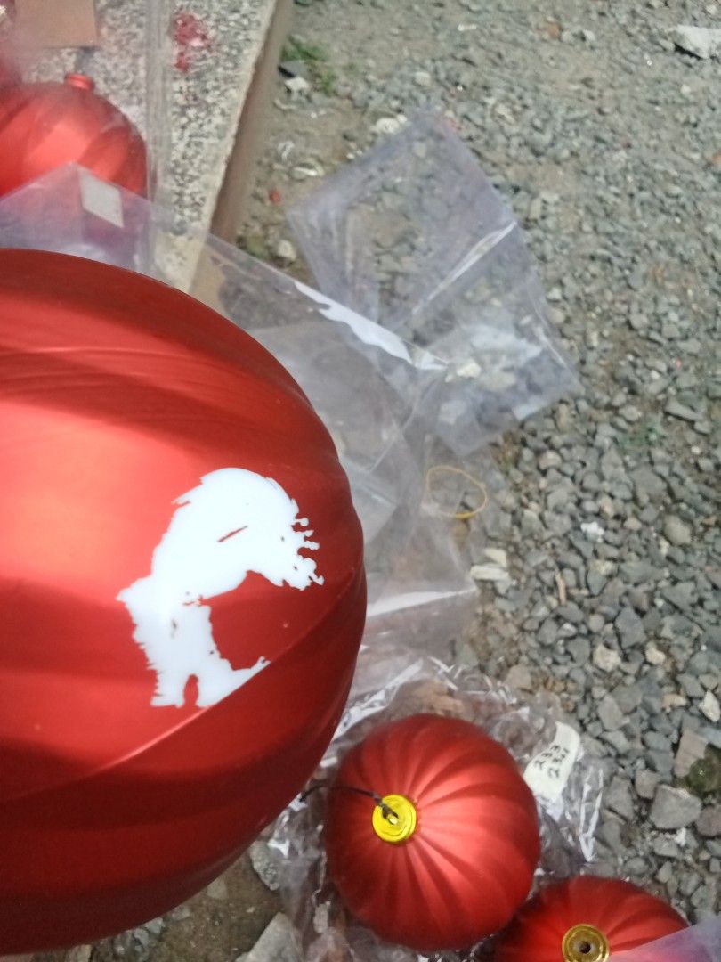 Take all 20 pcs. Red Balls (Category: Other Home Decor) located in Rizal. Submitted by ellengreen18 (Listing ID 1469463020, Image 3). Description: 16" round,Take all 20 pcs. w/minimal scratches Pwede baliktarin n lang para hindi makita MOP: Gcash only Sf for buyer's account Deliver thru Lalamove,Grab or JNT.