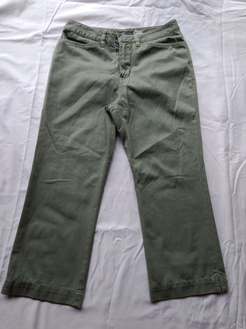 take all pants (Category: Other Bottoms) located in Bontoc. Submitted by irene_banganan (Listing ID 1469458060, Image 2). Description: sage green bossini denim pants waist: 28" | length: 30" fits teenage girls - 10-15 y/o can be worn as a 3/4 pants for adults size small and petite height makapal pagka denim, well-made, no stretch no flaws, excellent condition cream drawstring pants waist: 24-30" | length: 30.5" quarter length for average height, 