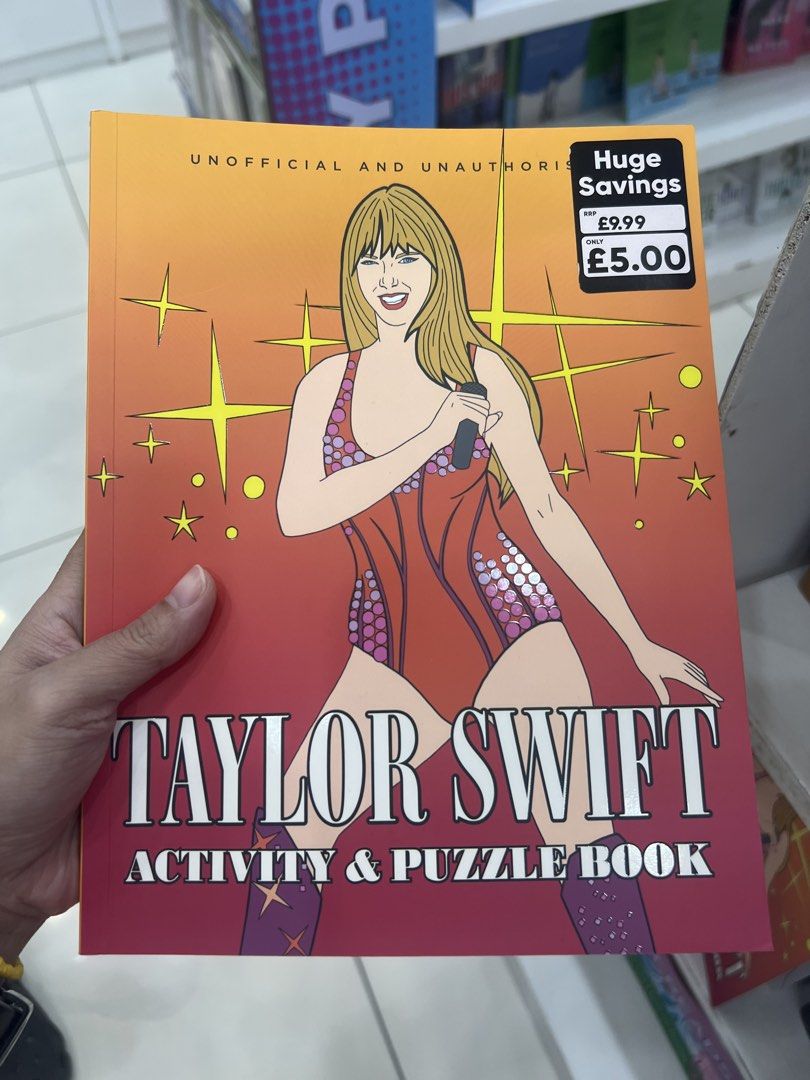 Taylor Swift Unofficial Activity & Puzzle Book (Category: Children's Books) located in Manila. Submitted by blissful_shopping (Listing ID 1469551093, Image 1). Description: - Taylor Swift fun activity and puzzle book - Packed with engaging games, quizzes, and trivia - Test your Swiftie knowledge and pass the time.