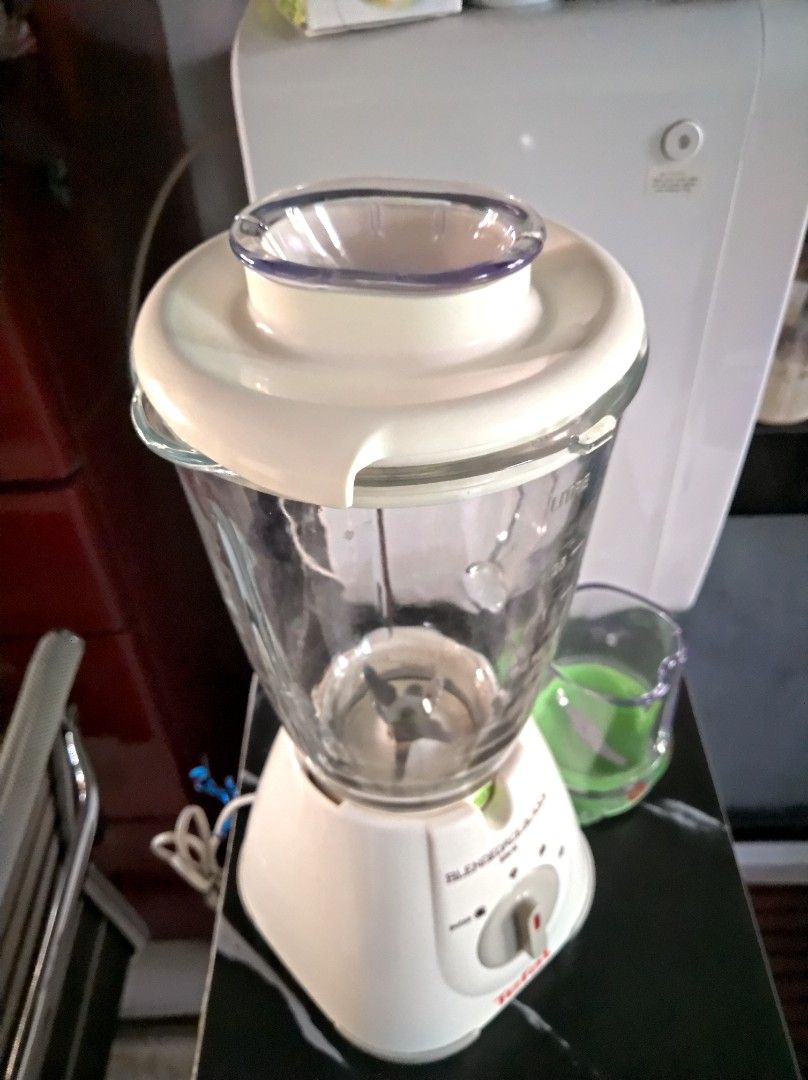Tefal Blendforceglass Blender (Category: Juicers, Blenders & Grinders) located in General Trias. Submitted by mervcorner (Listing ID 1469569856, Image 2). Description: Tefal BlendForceGlass Blender (White) Model: BL3101 500 Watts 1.25 Liter Capacity 6-Blade Tripl'Ax System 2-Speed with Pulse Secured Lock System Stainless Steel Blade With Mini Chopper Di nagagamit. Presentable and good working condition. RFS: Decluttering Item Location: General Tr
