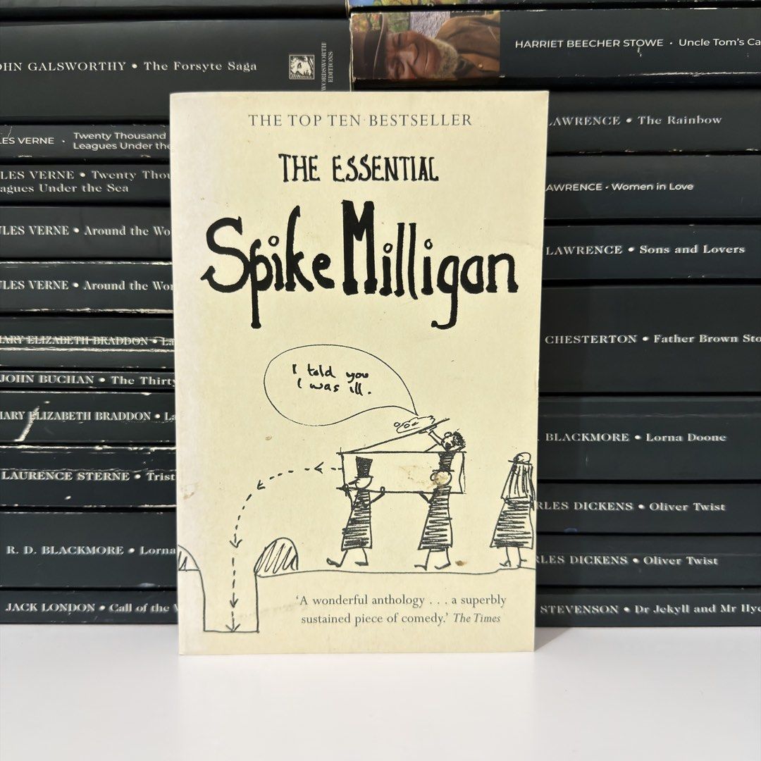 The Essential Spike Milligan Paperback Book (Category: Storybooks) located in Lingayen. Submitted by readwjane (Listing ID 1469478362, Image 1). Description: - Title: The Essential Spike Milligan (Paperback) - Format: Bestselling comedy anthology with cover illustration - Condition: Clean pages, minor shelf wear on edges and corners - Perfect for: Fans of British comedy and absurd humor - Shipping: Ships securely from the Philippines.