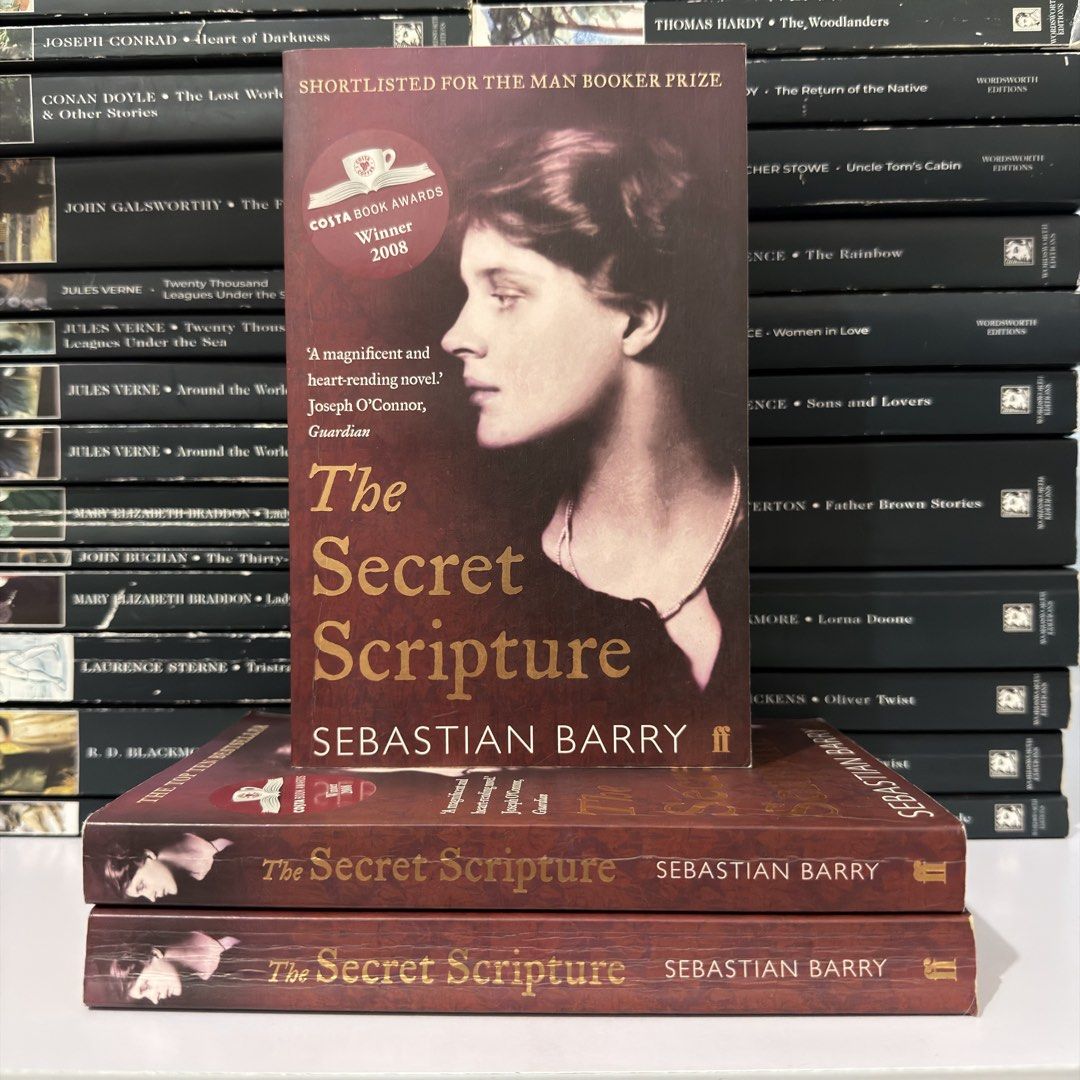 The Secret Scripture by Sebastian Barry Paperback Book (Category: Storybooks) located in Lingayen. Submitted by readwjane (Listing ID 1469483731, Image 1). Description: - Title: The Secret Scripture by Sebastian Barry - Format: Paperback edition with a reddish brown profile portrait cover - Accolades: Winner of the Costa Book Awards 2008 and Man Booker Prize Shortlistee - Availability: Multiple copies available.