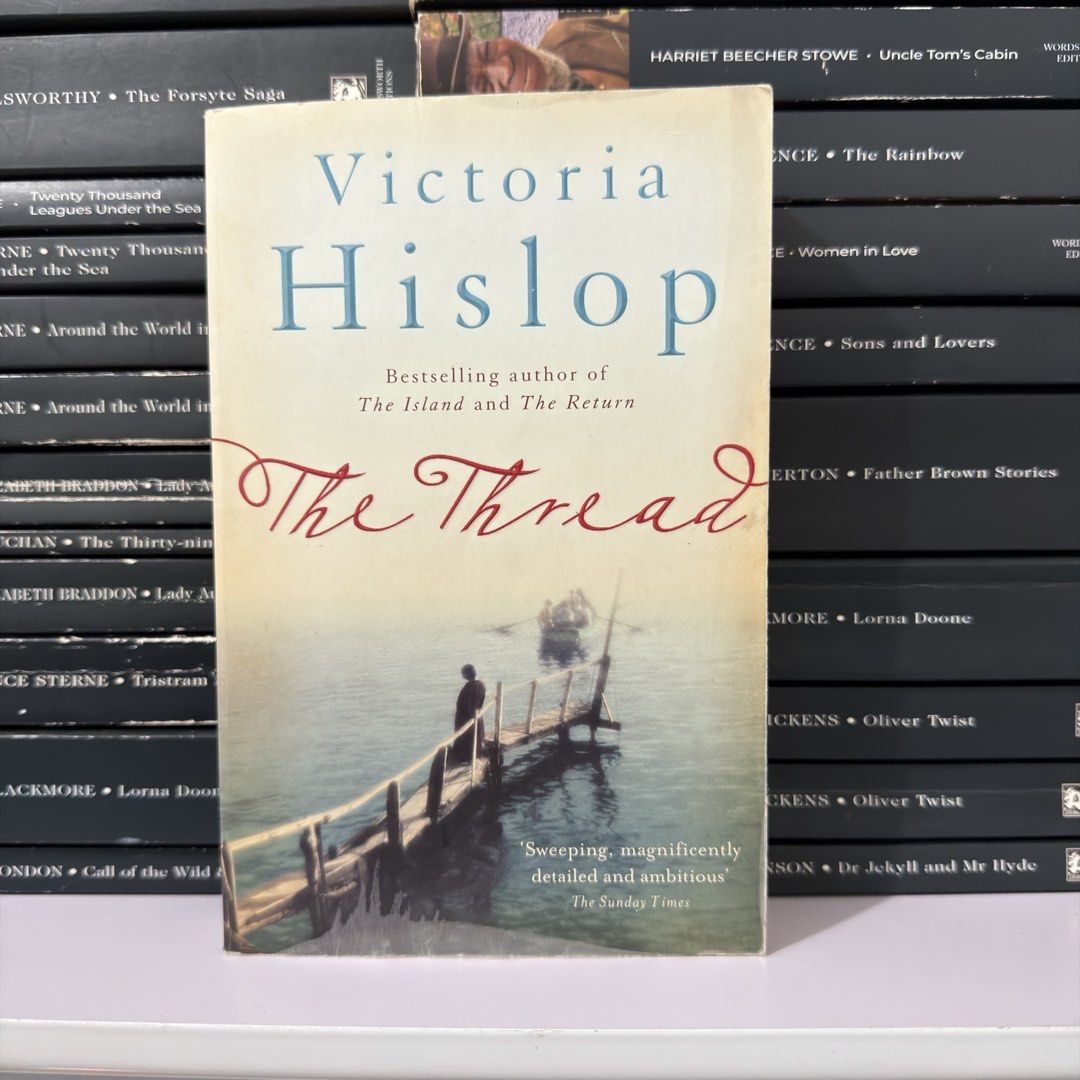 The Thread by Victoria Hislop Paperback Novel (Category: Storybooks) located in Lingayen. Submitted by readwjane (Listing ID 1469474182, Image 1). Description: - Title/Author: Popular novel by Victoria Hislop, author of The Island and The Return - Genre: Engaging historical fiction / Family saga set in Greece - Format: Softcover with atmospheric pier cover art - Condition: Minor shelf wear around the edges of the spine and cover.