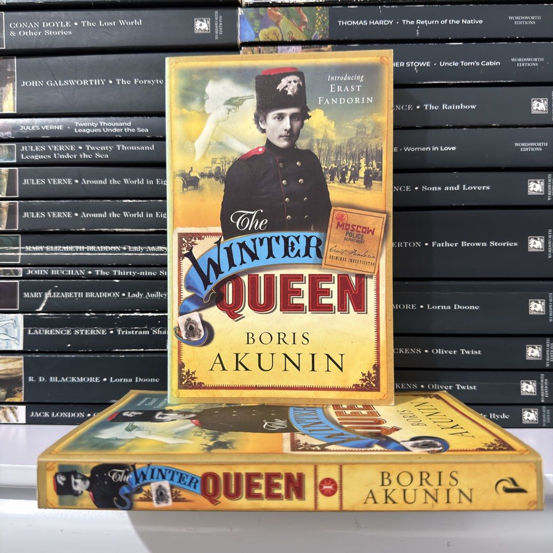 The Winter Queen by Boris Akunin Paperback Novel (Category: Storybooks) located in Lingayen. Submitted by readwjane (Listing ID 1469474056, Image 1). Description: - Title: The Winter Queen by Boris Akunin - Genre: Historical mystery / Detective fiction set in 19th-century Moscow - Series: First novel introducing Erast Fandorin - Condition Details: Unbroken spine, clean pages throughout - Ideal for: Fans of gripping historical thrillers and classi