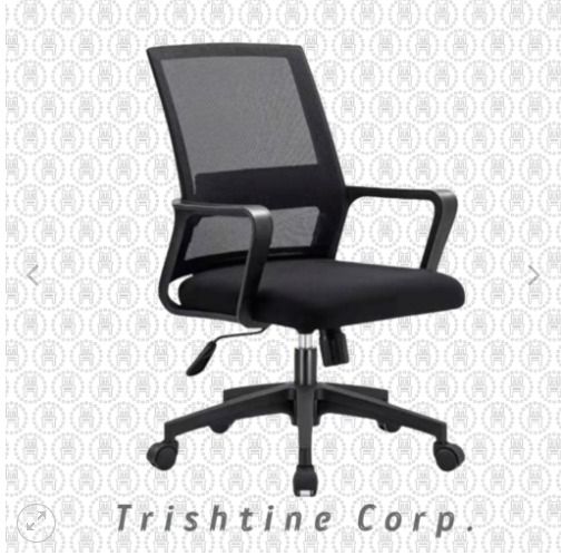 TOM-133 | Midback Mesh Chair (Category: Office Furniture & Fixtures) located in Caloocan City. Submitted by jim.trishtineofficefurnitures (Listing ID 1469437665, Image 1). Description: - Ergonomic mesh office chair in classic black - Breathable mesh backrest and comfortable cushioned seat - Adjustable height lever for custom seating - Fixed armrests for steady, reliable support - Sturdy five-star base with smooth rolling casters - Ideal for home 