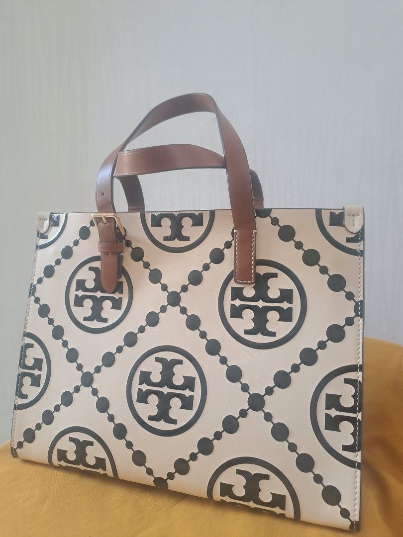 Tory Burch Tote Bag (Category: Tote Bags) located in Imus. Submitted by geraldiner94576 (Listing ID 1469528267, Image 3). Description: FS. Tory Burch T Monogram Contrast Embossed Small Tote Bag.. walang gasgas as in parang brand new lang.. Rank A condition Dm now!.