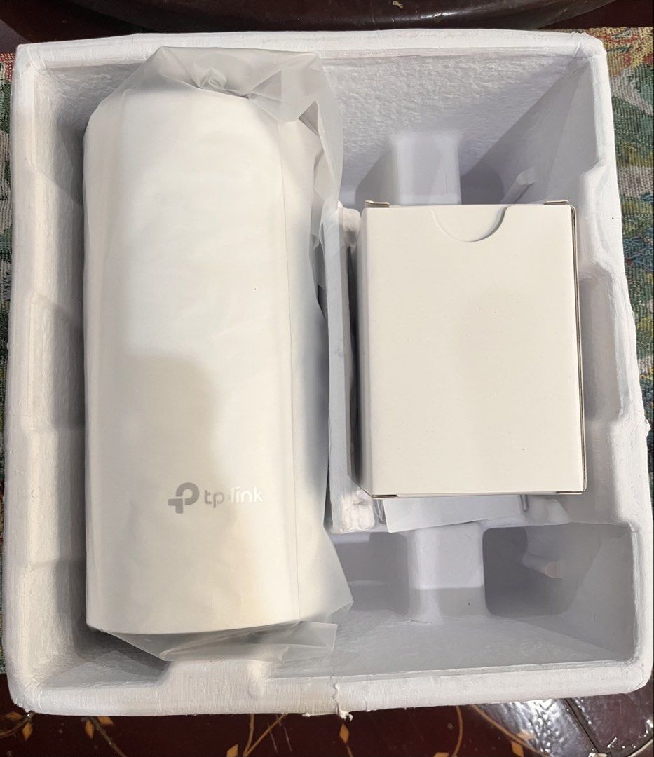 TP-Link Deco E4 AC1200 Whole Home Mesh Wi-Fi Unit (Category: Networking) located in Quezon City. Submitted by lanzzz.t (Listing ID 1469471897, Image 3). Description: - TP-Link Deco E4 Whole Home Mesh Wi-Fi (1-pack setup) - Covers up to 1,600 sq. ft. with stable, seamless connection - Functions as a standalone router or an add-on unit - Works with Amazon Alexa and Google Home - Purchased recently from Gigahertz (Dated: March 2025, receipt included