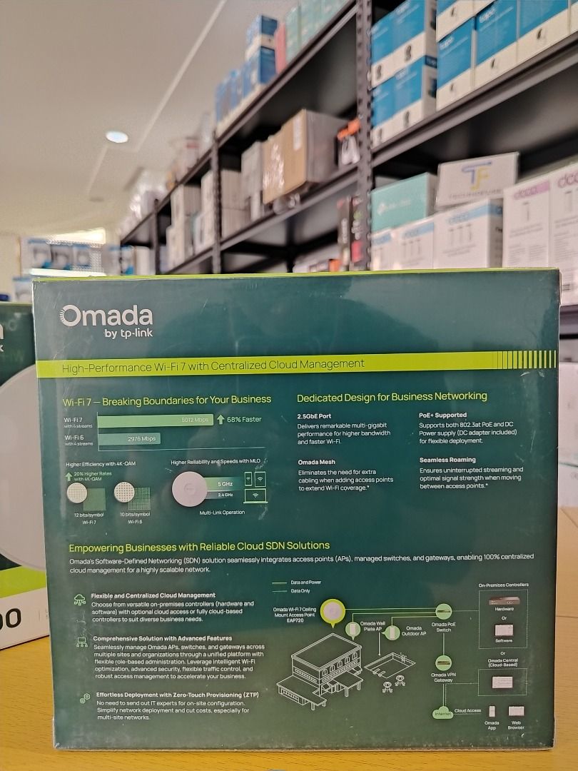 TP-Link Omada EAP720 BE5000 Ceiling Mount Wi-Fi 7 Access Point | Omada Mesh PoE+ (Category: Office & Business Technology) located in Pasig City. Submitted by technofuseofficial (Listing ID 1469482050, Image 2). Description: TP-Link Omada EAP670 BE5000 Ceiling Mount Wi-Fi 7 Access Point | Omada Mesh PoE+ Original and Brand NEW Store Location: 4F Unit 402, 604 Shaw Boulevard, Barangay Kapitolyo, Pasig City Same Day Delivery: - Lalamove delivery wit