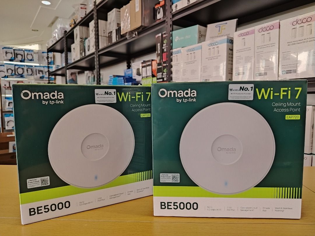 TP-Link Omada EAP720 BE5000 Ceiling Mount Wi-Fi 7 Access Point | Omada Mesh PoE+ (Category: Office & Business Technology) located in Pasig City. Submitted by technofuseofficial (Listing ID 1469482050, Image 1). Description: TP-Link Omada EAP670 BE5000 Ceiling Mount Wi-Fi 7 Access Point | Omada Mesh PoE+ Original and Brand NEW Store Location: 4F Unit 402, 604 Shaw Boulevard, Barangay Kapitolyo, Pasig City Same Day Delivery: - Lalamove delivery wit