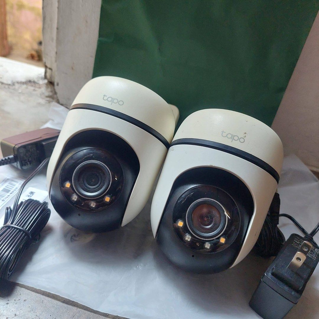 TP-Link Tapo Outdoor Pan Tilt Security Camera Duo (Category: Security Systems & CCTV Cameras) located in Manila. Submitted by kennneth1121 (Listing ID 1469405506, Image 2). Description: Tapo c500 1200 pag take all pag isa kukunin 700 - Bundle includes 2 Tapo outdoor security cameras - Features pan and tilt design with built-in spotlights and lenses - Comes complete with power adapters and attached mounting brackets - Plug and play, power plugs in