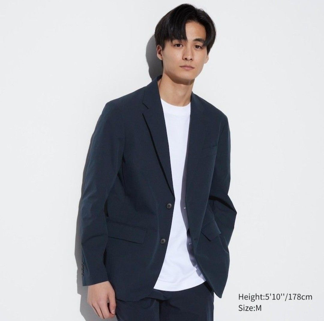 Uniqlo Airsense Blazer (Category: Coats, Jackets and Outerwear) located in Angeles City. Submitted by miss_independent01 (Listing ID 1469411556, Image 2). Description: Uniqlo Airsense Blazer Color: Navy Width: 19 (Small on tag) Length: 26.5 Sleeve: 22 Shoulder: 16.5 MOP: Gcash ✅ Mine Now, Pay Now ✅ First to Pay, Gets the Item 📍 PAMPANGA Courier: JnT 🚚🚚 PM 💌💌.